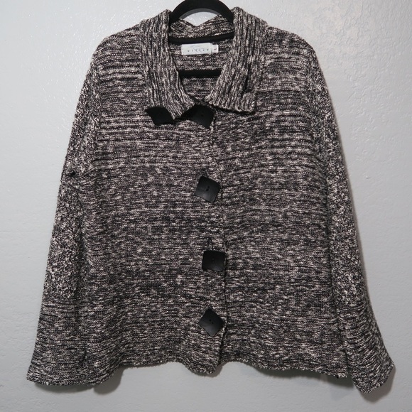 Heather Gray Knit Cardigan Button Up Cozy Cottagecore Anthropologie Willow Lg - Picture 10 of 10